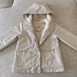 CC California dotted fleece lined cold weather rain double lined coat jacket 4t